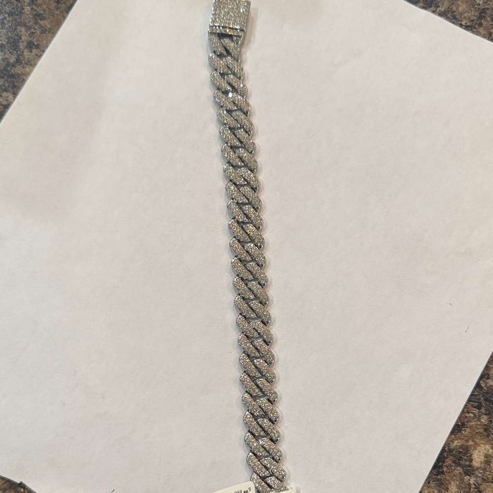 #45 Invicta Silver Cuban Link Bracelet